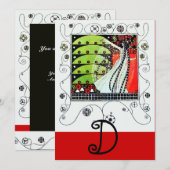 MAGIE VAN DE LENTE, helder rood zwart wit groen Kaart (Voorkant / Achterkant)