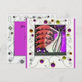 MAGIE VAN DE LENTE helder violet zwart rood bruin Kaart (Voorkant / Achterkant)