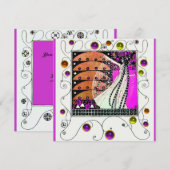 MAGIE VAN DE LENTE helder viooltje zwart bruin Kaart (Voorkant / Achterkant)