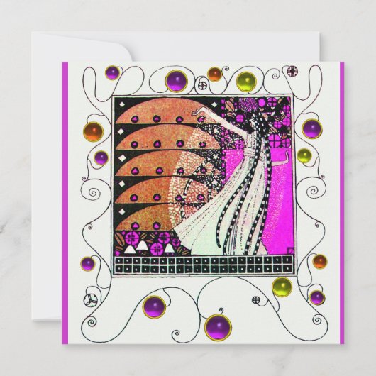 MAGIE VAN DE LENTE helder viooltje zwart bruin Kaart (Voorkant)