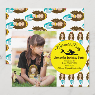 Magie van een Mermaid Party Kaart