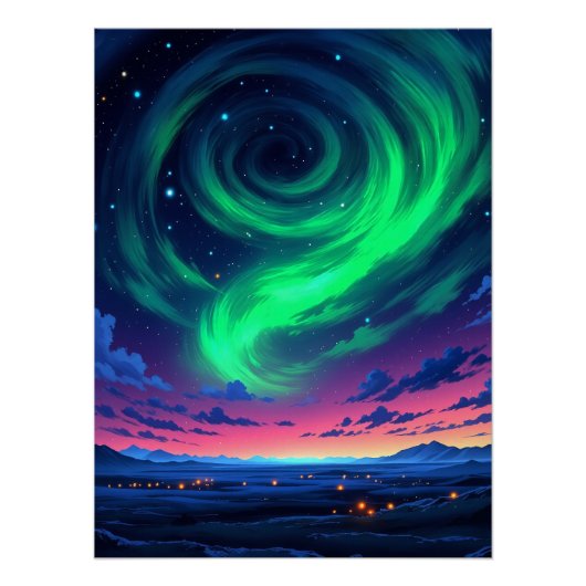 Magie van het Noorderlicht Perfect Poster (Voorkant)