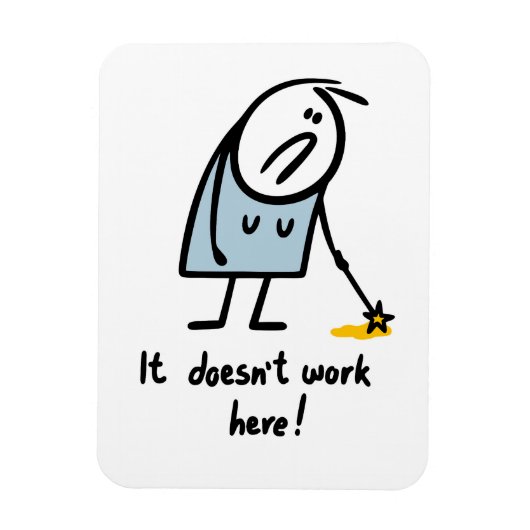 Magie werkt niet magneet (Verticaal)