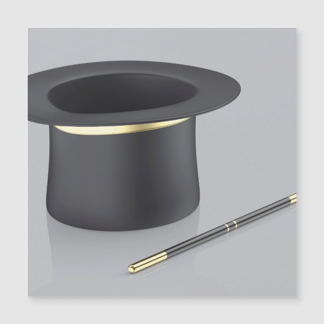 Magiër hoge hoed en toverstaf (Voorkant)