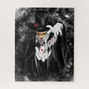 Magiër met speelkaarten Jigsaw Puzzel