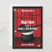 Magiër Verjaardagsfeest Aangepaste uitnodiging (Voorkant)