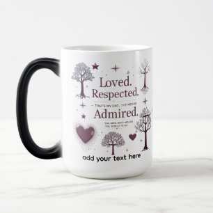 Magique 15 oz Mug Morphing personnalisé pour papa