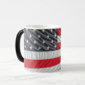 Magique American Flag Mug étoiles bandes rouge blanc bleu (Devant gauche)