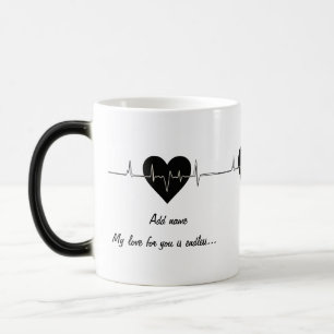 Magique Amour sans fin : Mug de Morphing personnalisable