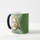 Magique Avocado Playing Violin Morphing Mug (Devant gauche)