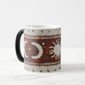 Magique Boho Celestial Feather Knit Color Morphing Mug (Devant gauche)