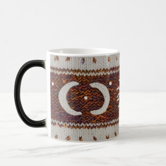 Magique Boho Celestial Feather Knit Color Morphing Mug (Gauche)