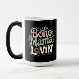 Magique Boho Mama Lovin Black Mug