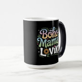 Magique Boho Mama Lovin Black Mug (Devant droit)