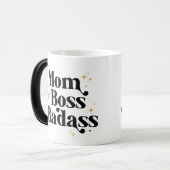 Magique Bold Maman Boss Badass Cafe Mug Modern Black Gold (Devant gauche)