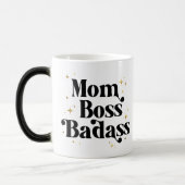 Magique Bold Maman Boss Badass Cafe Mug Modern Black Gold (Gauche)