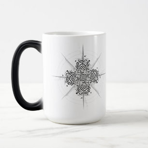 Magique Boussole de calligraphie abstraite - Mug en cérami