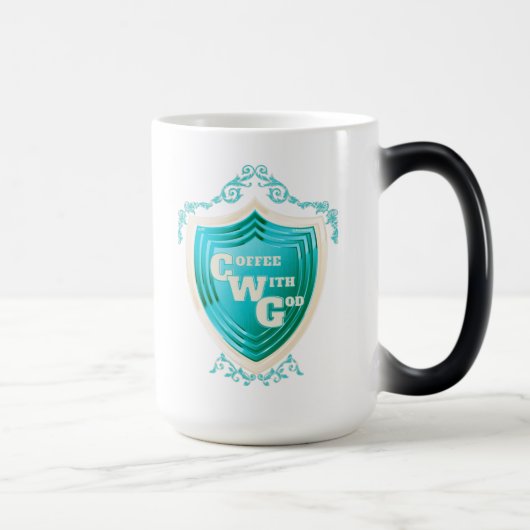 Magique Café turquoise avec Dieu Design Morph Mug (Droite)