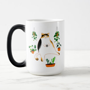 Magique Calico Chat Boire Mug de café, Calico Chat Cadeau