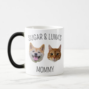 Magique Chat de chien personnalisé visage Mug, Mug cadeau