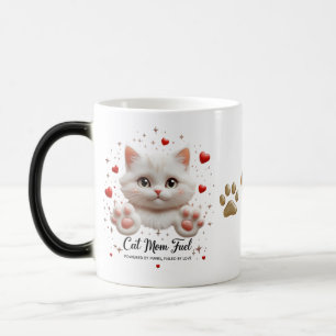 Magique Chat Maman Morpher Mug - Cute White Kitten avec le