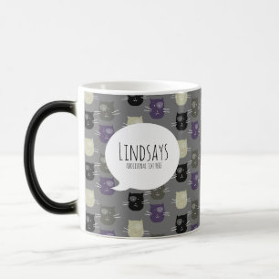 Magique Chat mignon noir violet gris noir café Mug