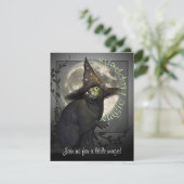 Magique Chat noir Petit Halloween Invitation (Debout devant)
