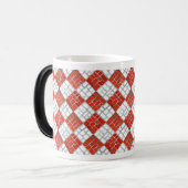 Magique CHECK ROUGE MOSAIC Morphing Mug (Devant gauche)