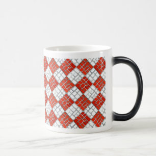 Magique CHECK ROUGE MOSAIC Morphing Mug