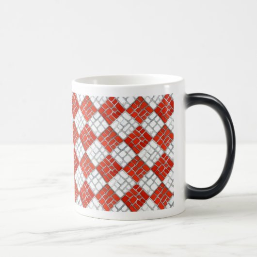 Magique CHECK ROUGE MOSAIC Morphing Mug (Droite)