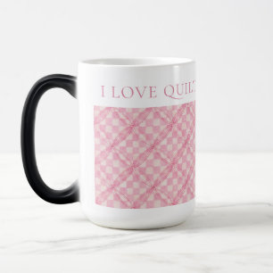 Magique CHÈQUE ROSE QUILT Tall Morphing Mug