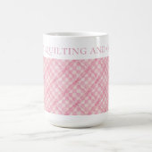 Magique CHÈQUE ROSE QUILT Tall Morphing Mug (Centre)