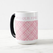 Magique CHÈQUE ROSE QUILT Tall Morphing Mug (Devant gauche)