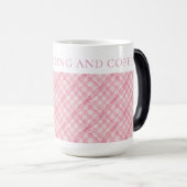 Magique CHÈQUE ROSE QUILT Tall Morphing Mug (Devant droit)