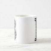 Magique Chevron noir et blanc B Monogramme Mug de morphing (Centre)