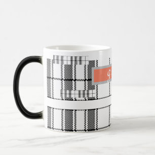 Magique Chic moderne Plaid Mug noir et blanc