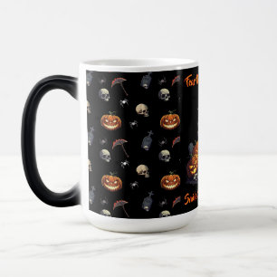 Magique 🖤 Citrouille noir Roi Halloween Mug 🎃
