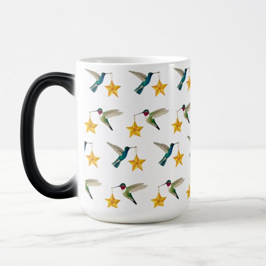 Magique Colibris et étoiles Mug à café à deux tons (Gauche)