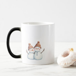 Magique Cosy Winter Snowmen café mug