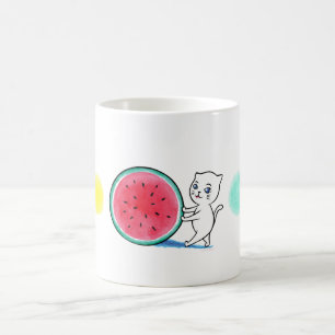Magique Coupe Watermelon Cat Mug