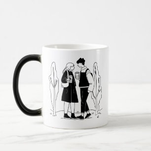 Magique Couple romantique Illustration Mug Minimaliste Bla