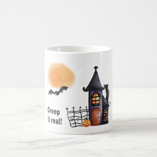 Magique Creep It Real Mug - Mignonne Halloween Coffee Cup (Centre)