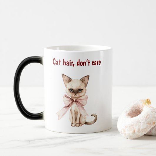 Magique Cute Mug de chat avec citation amusante (Avec donut)