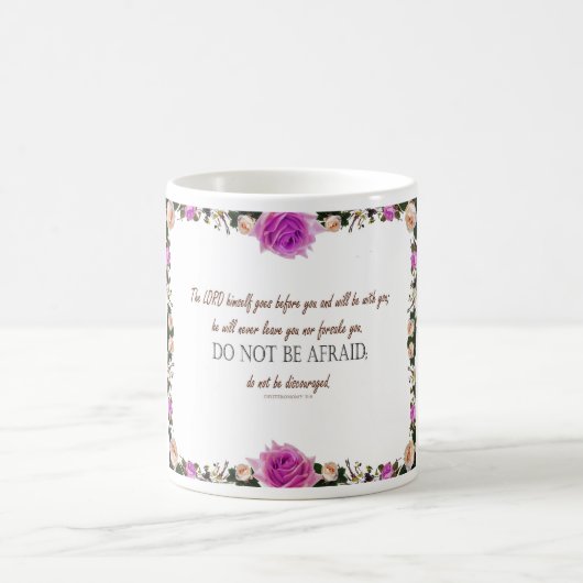 Magique Deutéronome 31:8, Mug 'Nor Forsake You' (Centre)