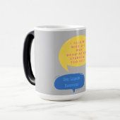 Magique Discours drôle sourcils froncés Morpher Mug (Devant gauche)