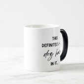 Magique Drôle Chien Coiffure Mug (Devant droit)