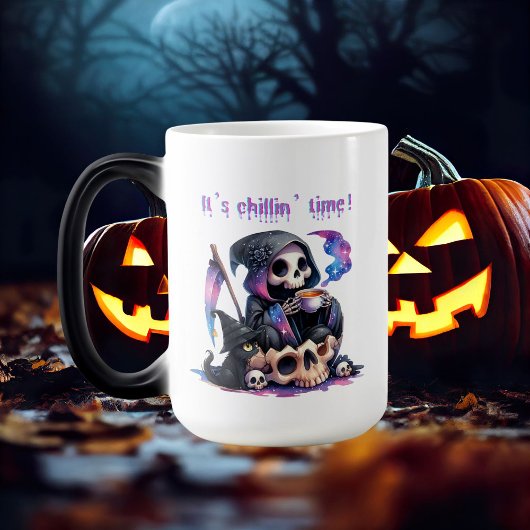 Magique Drôle Grim Reaper Skeleton Skull Halloween Mug
