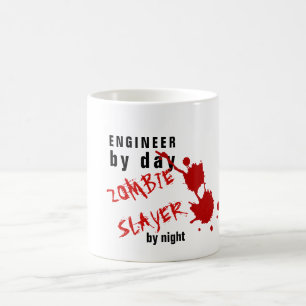 Magique Drôle INGÉNIEUR MUG Zombie Slayer par Nuit Nommé