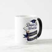 Magique Elégante Mug de Morphing Bleu & Or - 11oz (Devant droit)