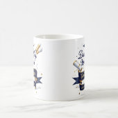 Magique Elégante Mug de Morphing Bleu & Or - 11oz (Centre)
